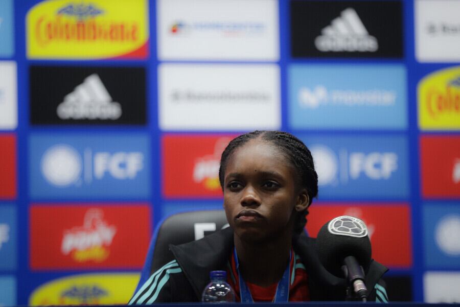 Bogotá, 01 de Noviembre de 2022. Rueda de prensa de la Selección Colombia Femenina Sub 17. En la foto: Linda Caicedo. (Colprensa - Álvaro Tavera)