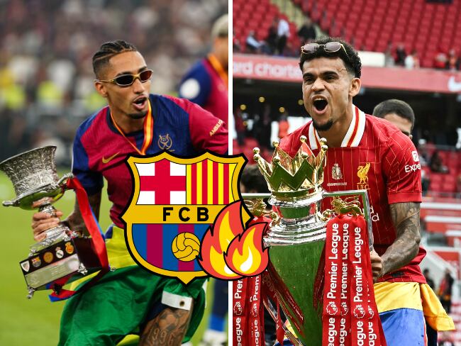 Raphinha habló sobre la posible llegada de Luis Díaz al FC Barcelona / Getty Images