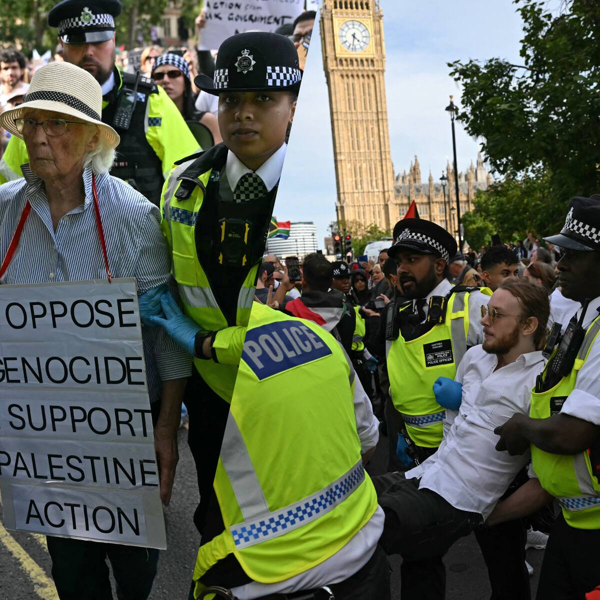 Policía británica detiene 857 manifestantes bajo normativa antiterrorista en protesta pro palestina