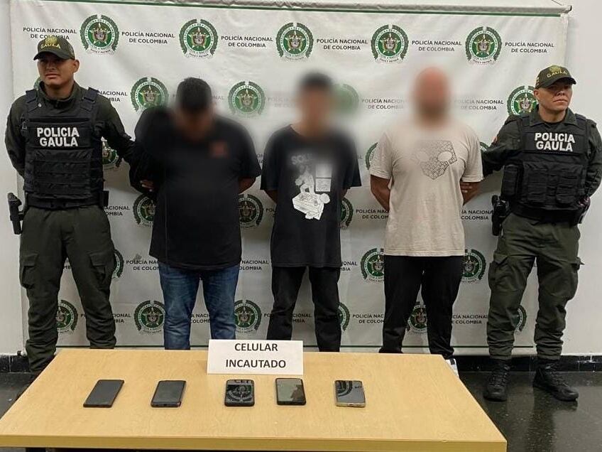 Capturados por secuestra aun joven en Bello- foto policía Metropolitana