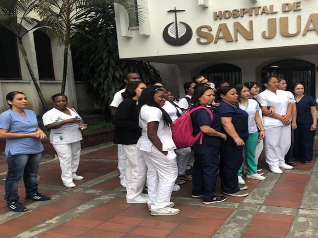 Paro de trabajadores en el hospital San Juan de Dios