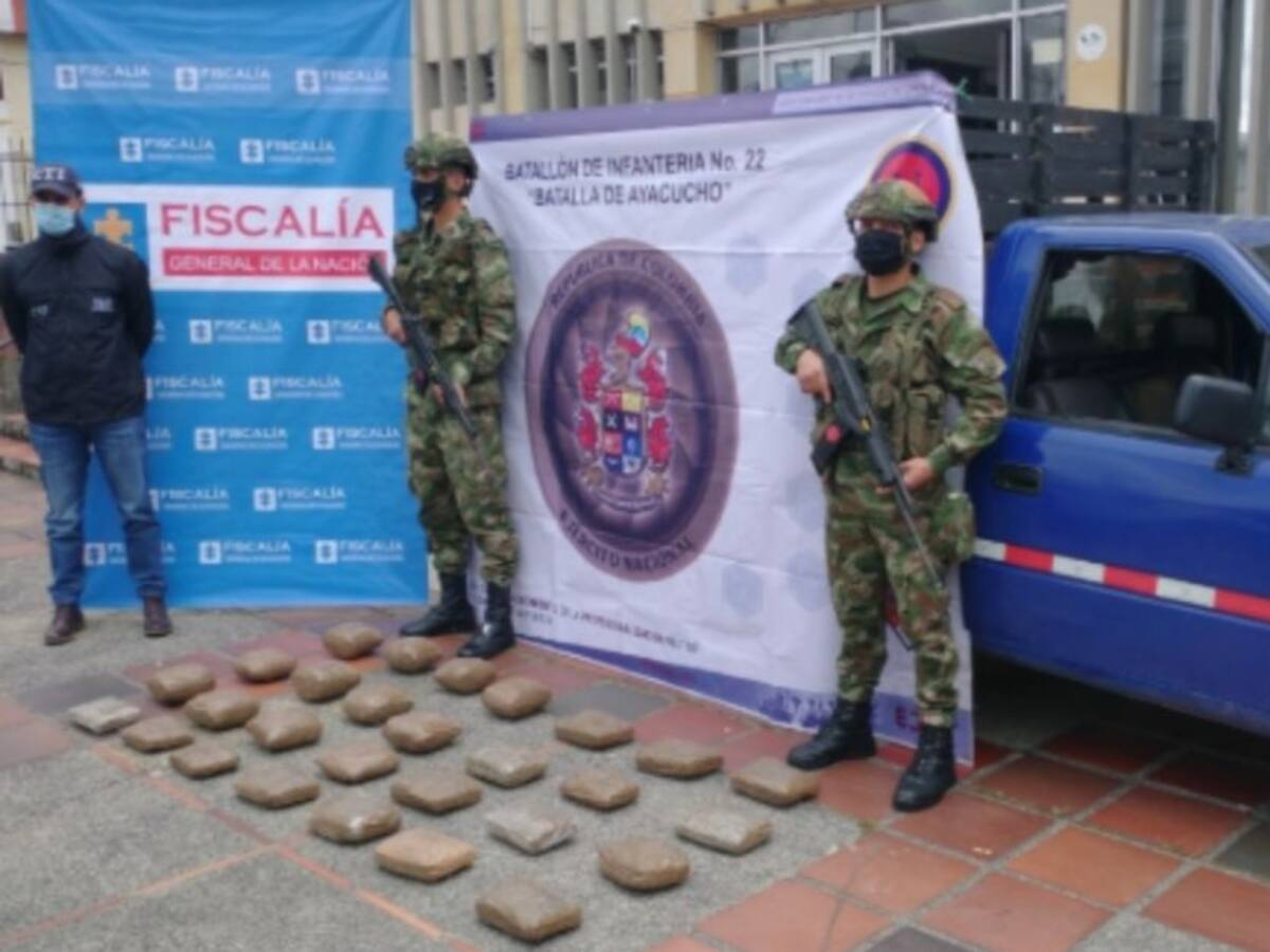 Incautan en la vía Panamericana marihuana avaluada en 400 millones de pesos