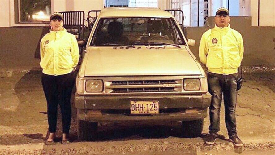 Policía recupera camioneta robada a la fundación de Jeison Aristizábal. Foto: Policía Nacional