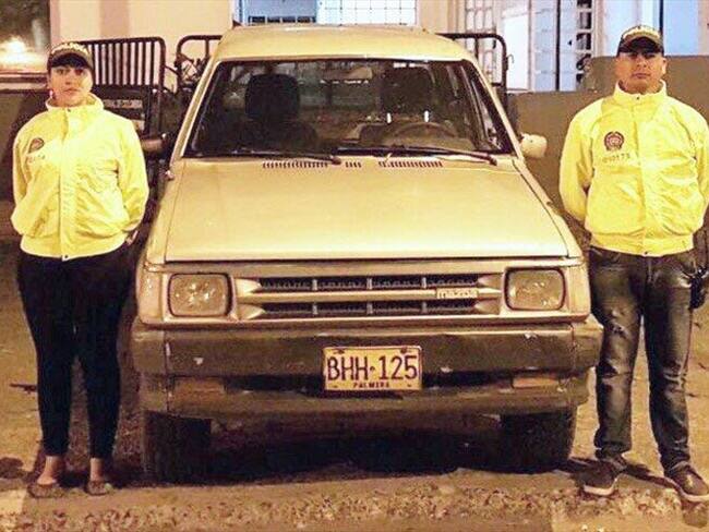 Policía recupera camioneta robada a la fundación de Jeison Aristizábal. Foto: Policía Nacional