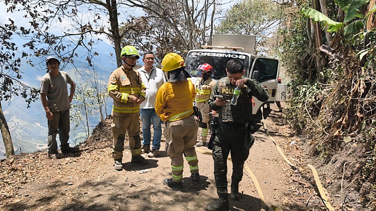 Incendio forestal en Villeta está controlado en un 90 %: continúan labores para apagarlo