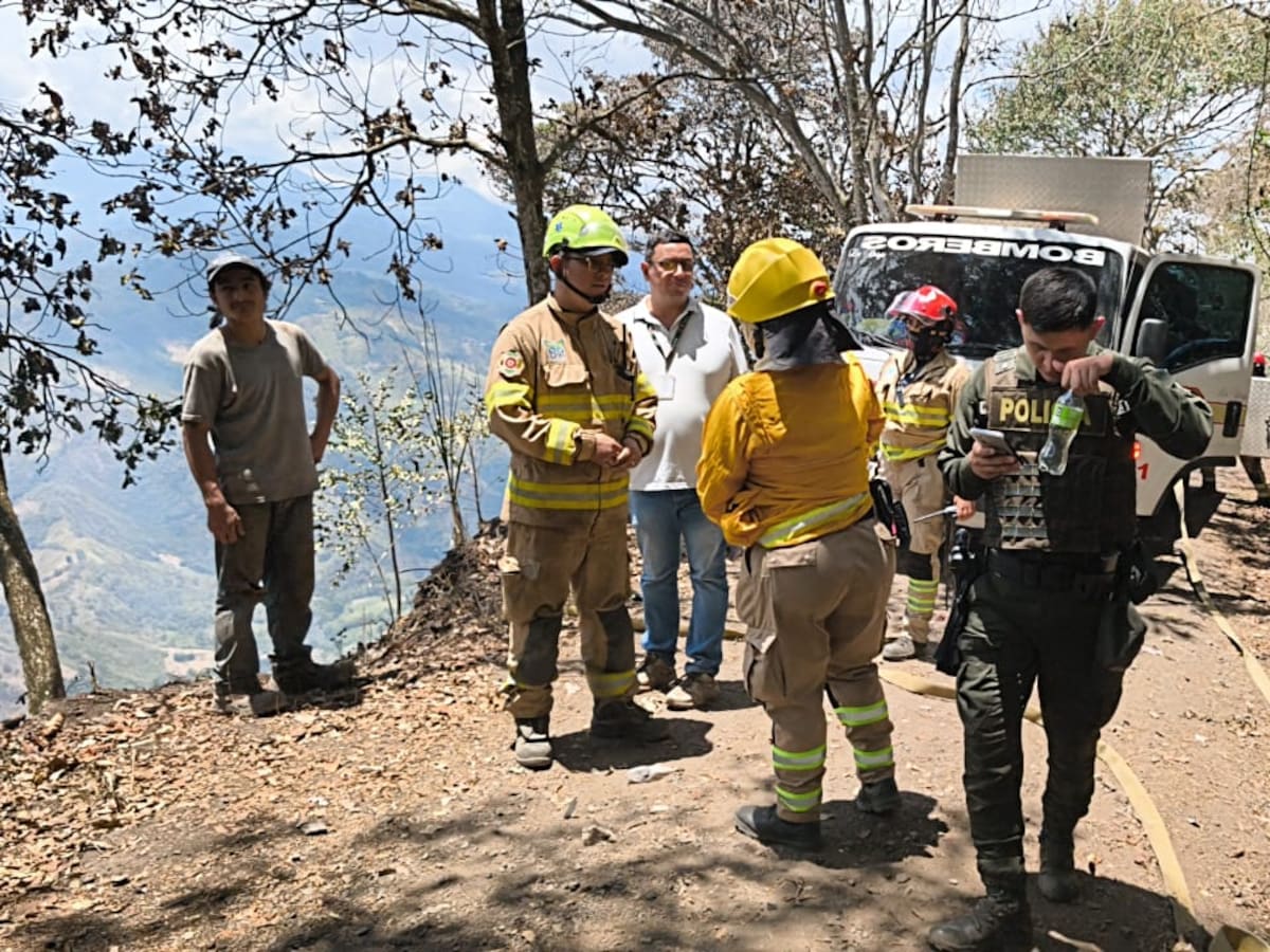 Incendio forestal en Villeta está controlado en un 90 %: continúan labores para apagarlo