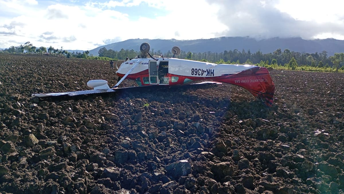 Emergencia de una avioneta en Gachancipá: aparente falla de motor