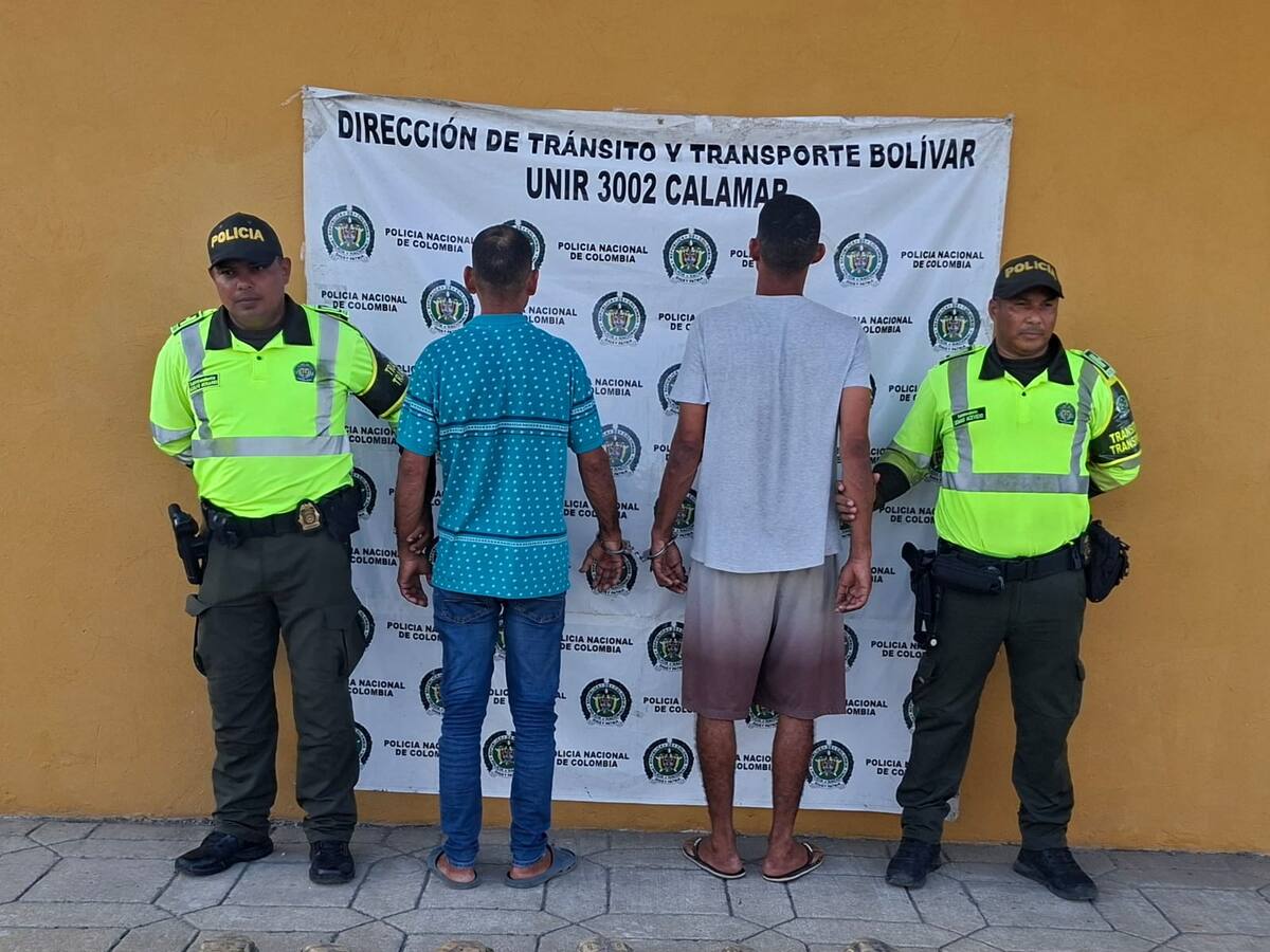 Policía captura a dos personas en Bolívar por transportar 13 hicoteas para presunta comercialización