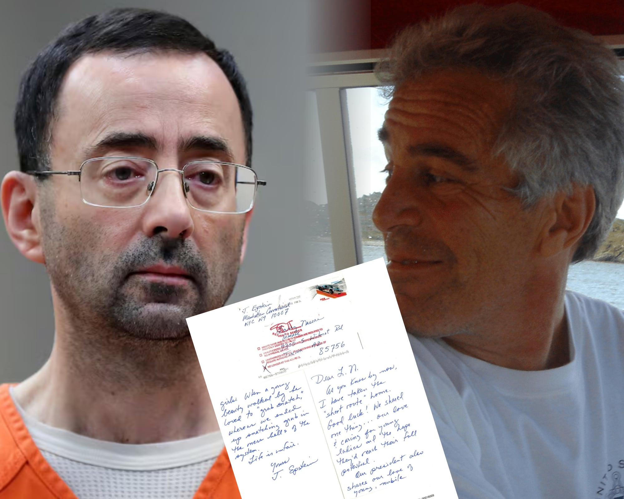 En una carta enviada por Jeffrey Epstein a Larry Nassar, médico del equipo de gimnasia olímpica de Estados Unidos condenado por abuso sexual, se hace referencia al mandatario en 2019.
(Foto: Caracol Radio / Getty / DOJ)