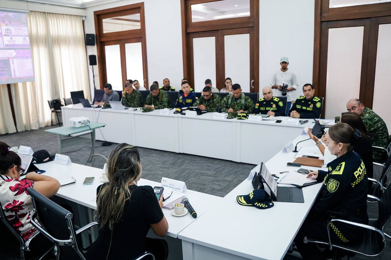 Comité coordina recaptura de 33 fugados y seguridad para protestas del 14 de octubre en el Magdalena. Foto: Gobernación del Magdalena.