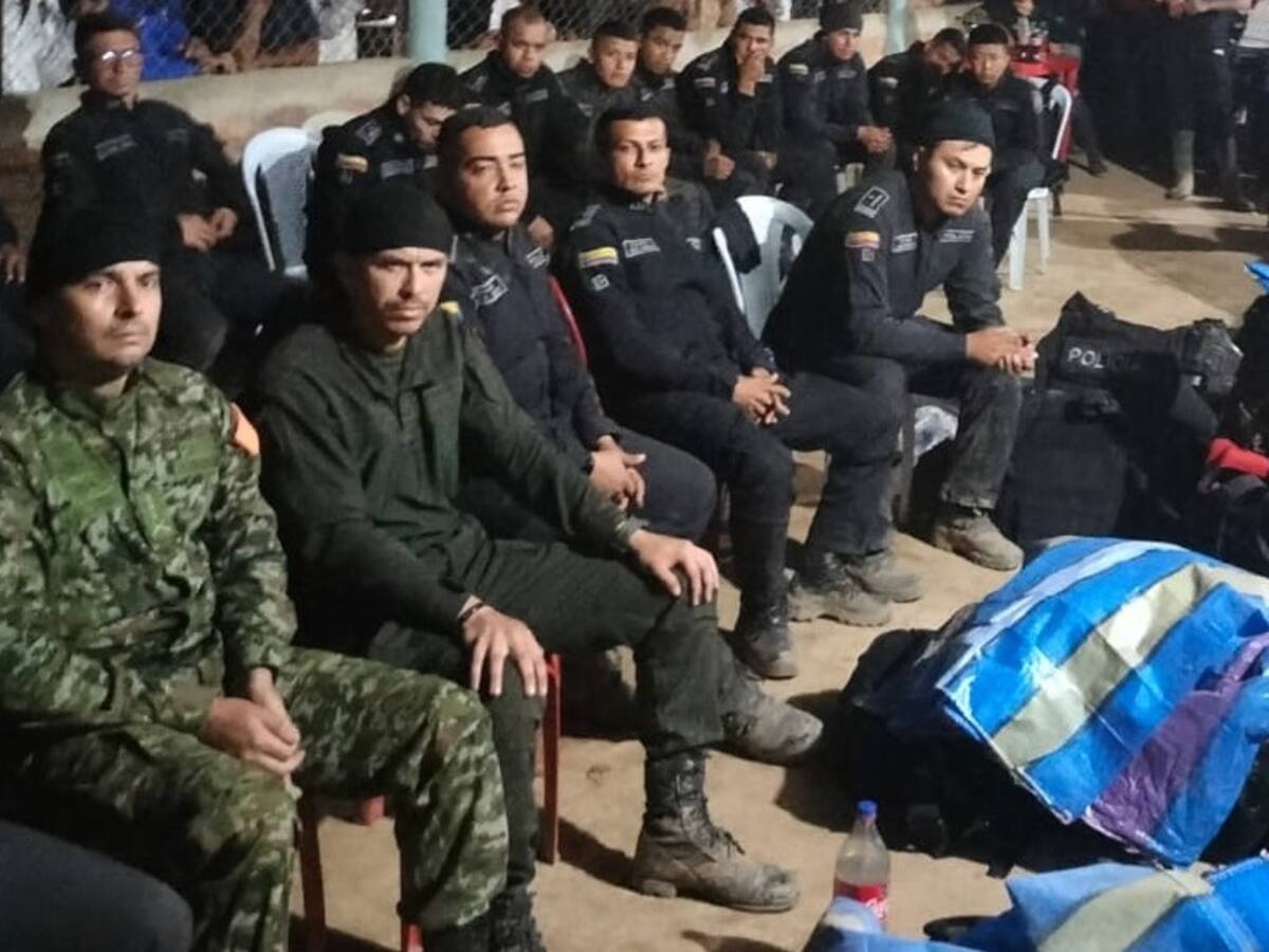 Un homicidio frustró la liberación de 28 policías y un oficial del Ejército en El Plateado, Cauca
