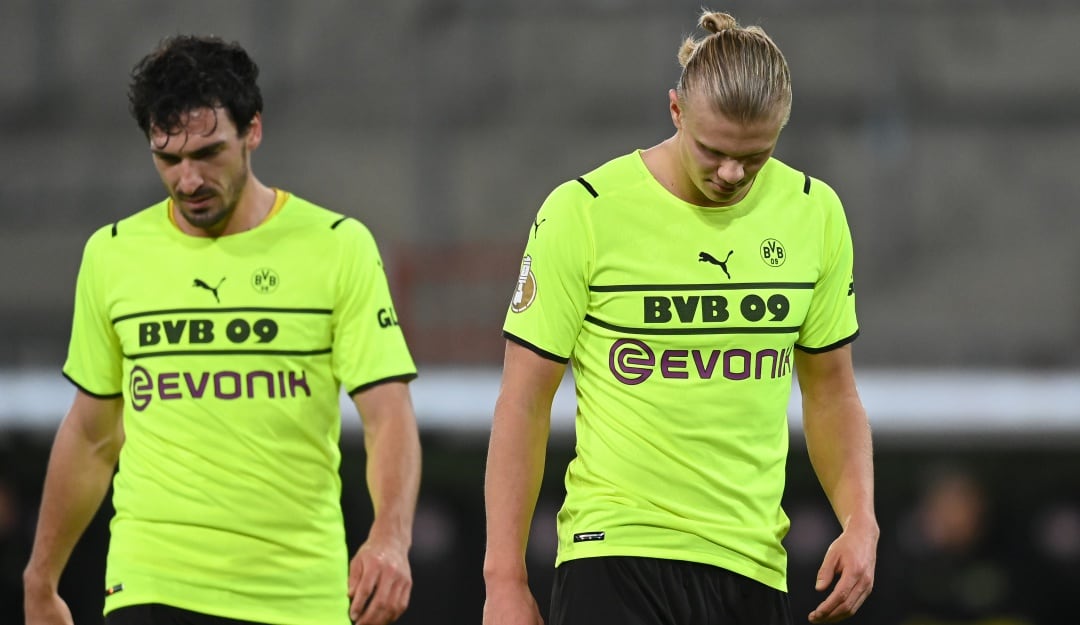 Erling Haaland marcó el único gol del Borussia Dortmund.