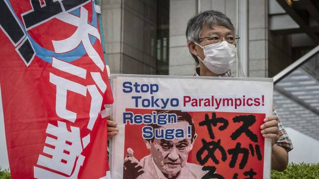 Protestas en Tokio contra la organización de los Juegos Paralímpicos