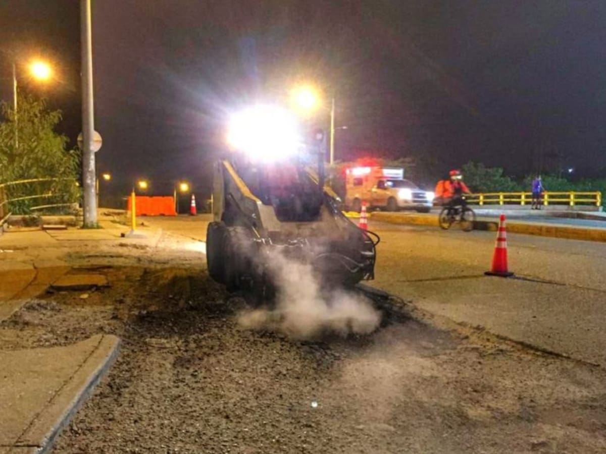 Inician reparcheo en acceso al puente de Chambacú en Cartagena