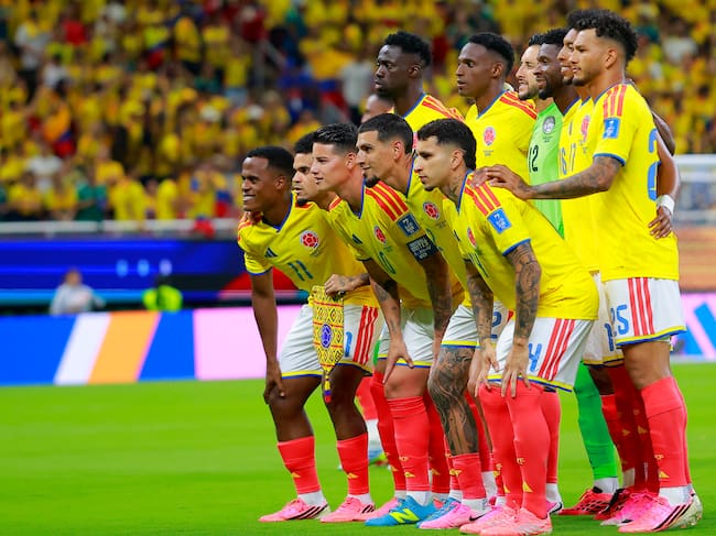 ZAPOPAN, MEXICO - JUNE 23: Players of Colombia pose during the FIFA World Cup 2026 Group K match between Colombia and Congo DR at Guadalajara Stadium on June 23, 2026 in Zapopan, Mexico. (Photo by Cesar Gomez/Jam Media/Getty Images)