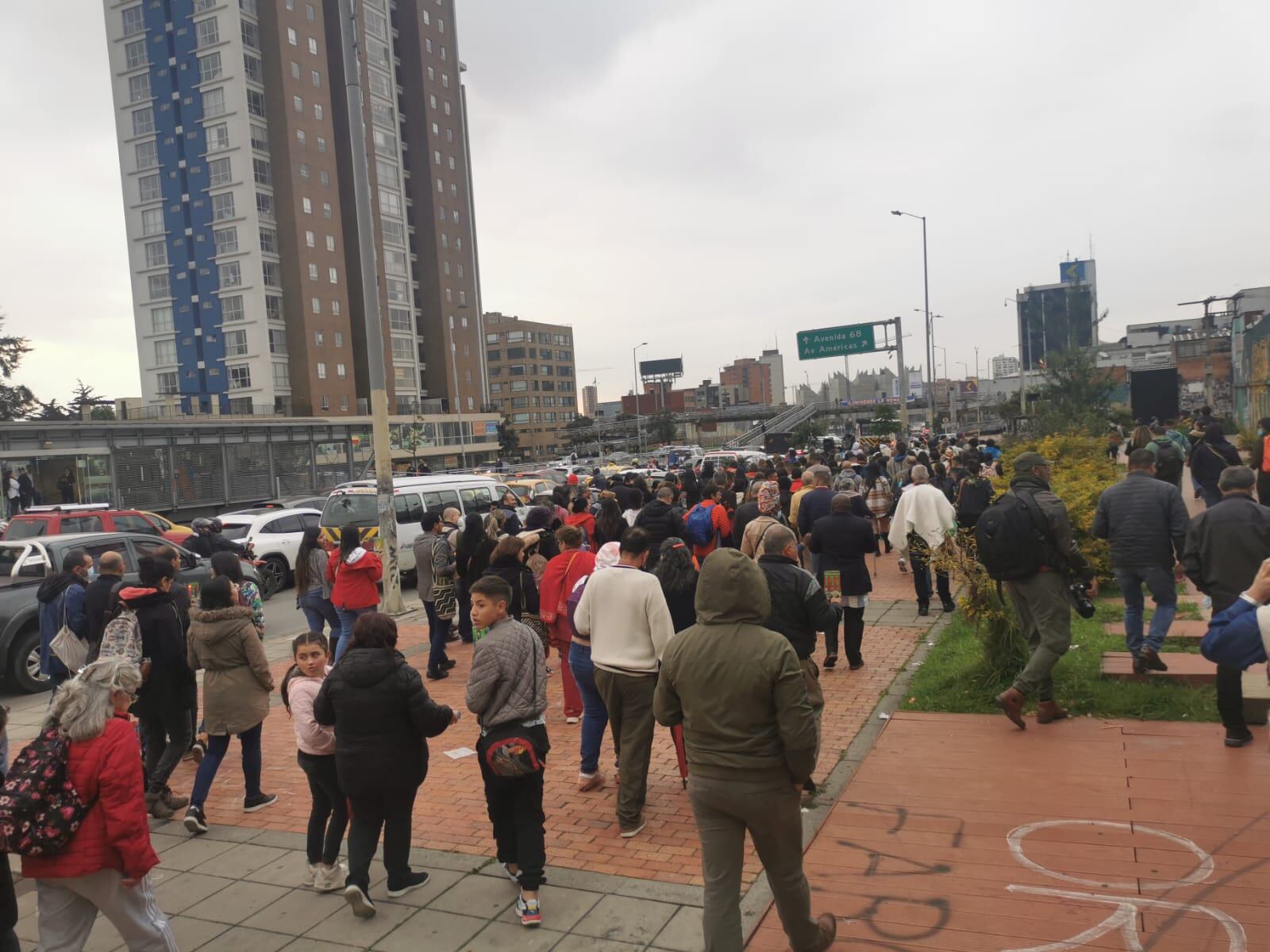 Marcha en el centro de Bogotá por los derechos de las vícitmas de la violencia. Foto: Centro de Memoria Histórica.