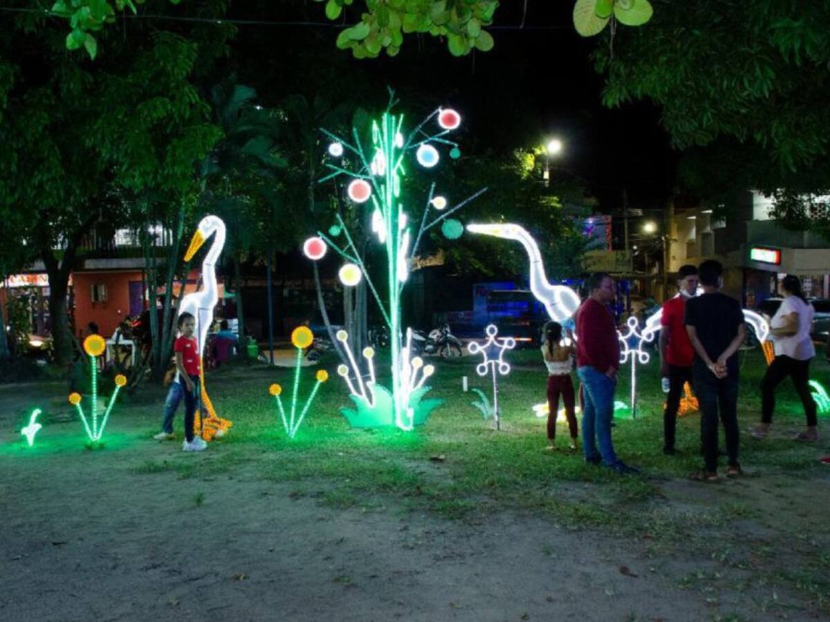 En Magangué encendieron alumbrado navideño