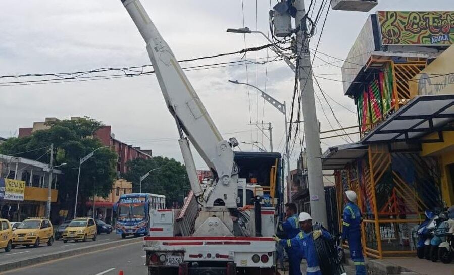 Labores de la empresa Air-e Intervenida. Foto: cortesía.
