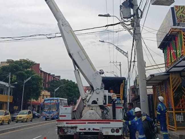 Labores de la empresa Air-e Intervenida. Foto: cortesía.