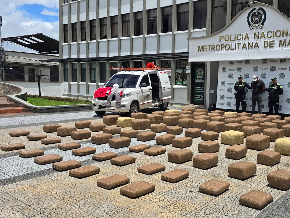 La policía incautó más de media tonelada de marihuana en Manizales