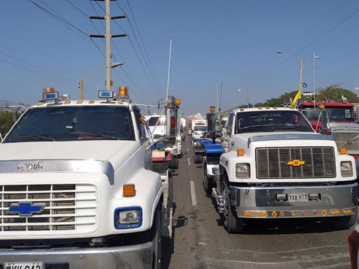 Este viernes vuelven las protestas de camioneros a Cartagena