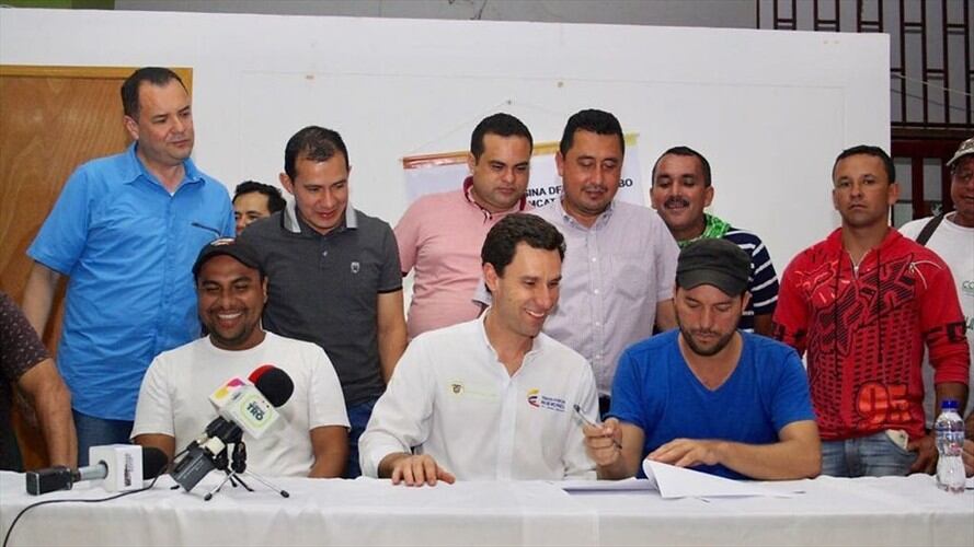 Campesinos acuerdan con el Gobierno terminar paro en el Catatumbo. Foto: Colprensa