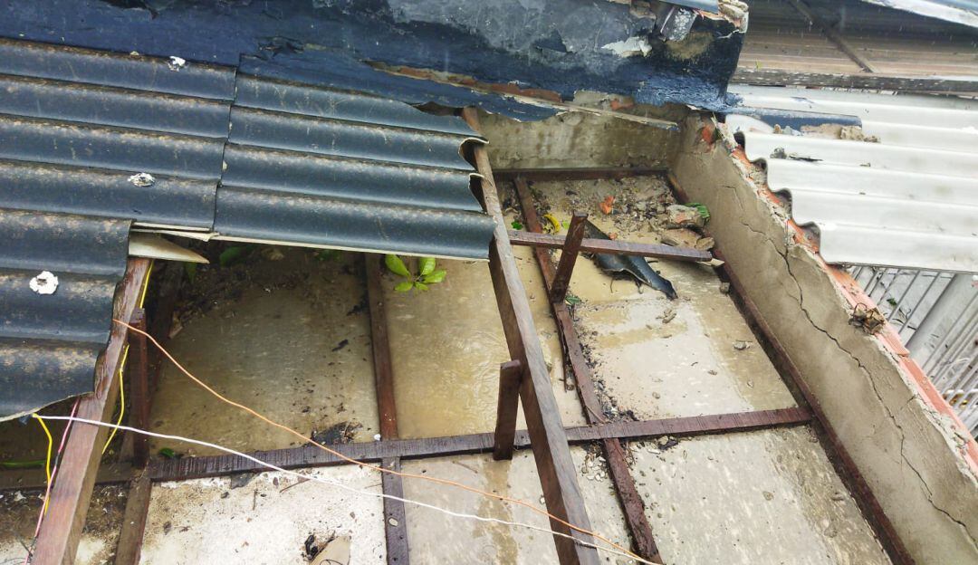 Foto: vivienda damnificada - suministrada comunidad.