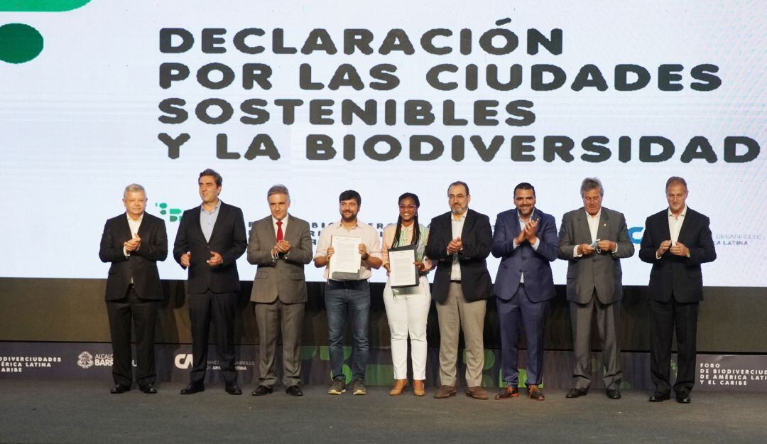 Alcaldes de Latinoamérica en medio del Foro de Biodiverciudades.