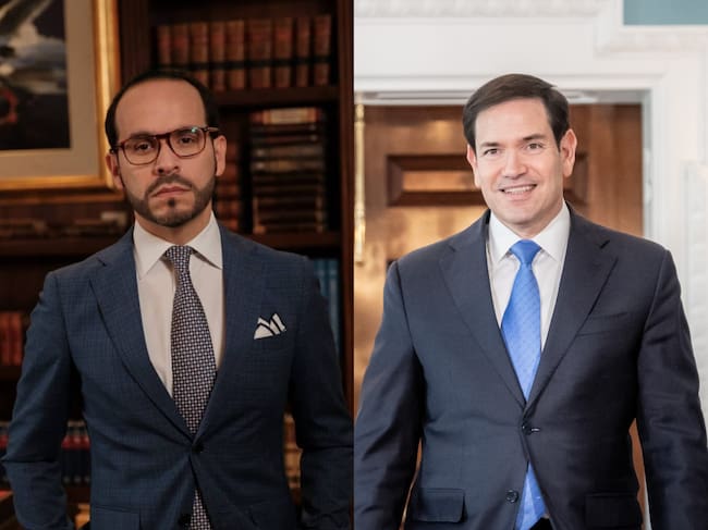 Abelardo de la Espriella y Marco Rubio. Fotos: Colprensa y Getty Images.