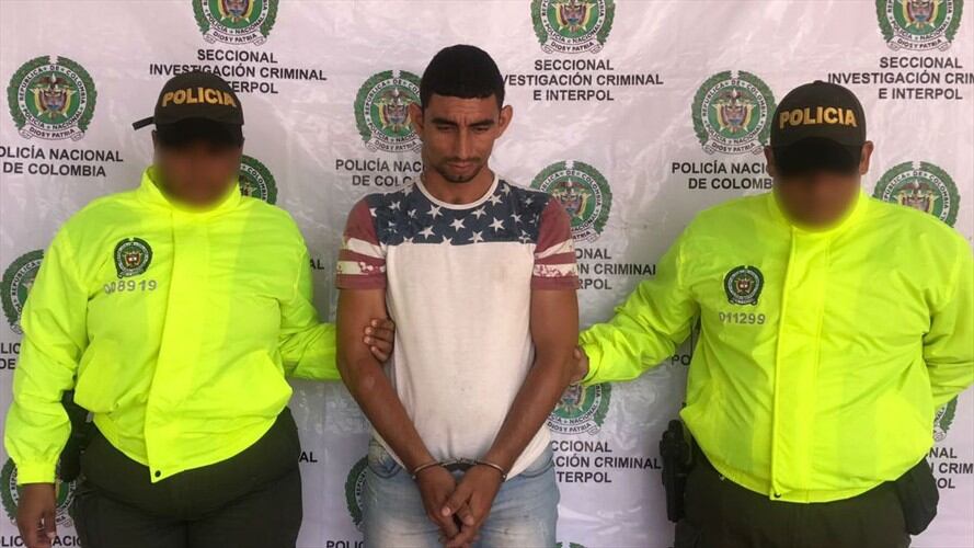 La Policía Metropolitana de Cartagena capturó a alias Orejas, señalado de participar en más de seis hurtos a bancos. Foto: Policía Metropolitana de Cartagena