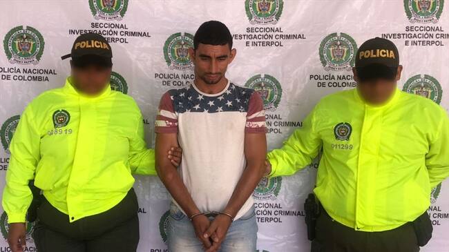 La Policía Metropolitana de Cartagena capturó a alias Orejas, señalado de participar en más de seis hurtos a bancos. Foto: Policía Metropolitana de Cartagena