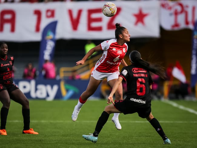 Final de la Liga Femenina entre Independiente Santa Fe y America de Cali. (Colprensa - Mariano Vimos)
