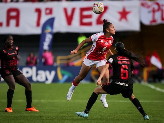 Final de la Liga Femenina entre Independiente Santa Fe y America de Cali. (Colprensa - Mariano Vimos)