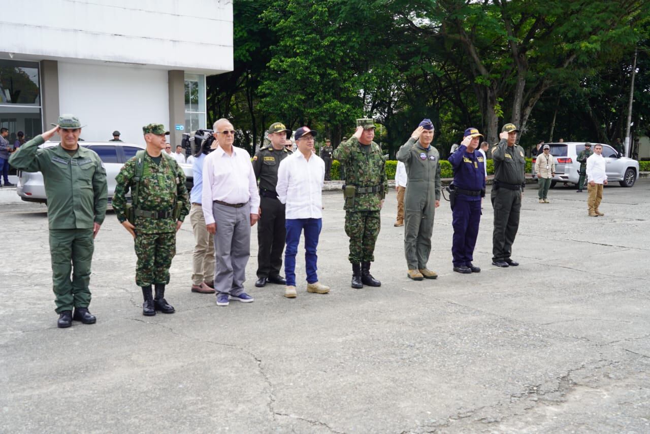 Consejo de seguridad con el presidente Gustavo Petro en Tuluá / Foto: Tercera Brigada del Ejército Nacional