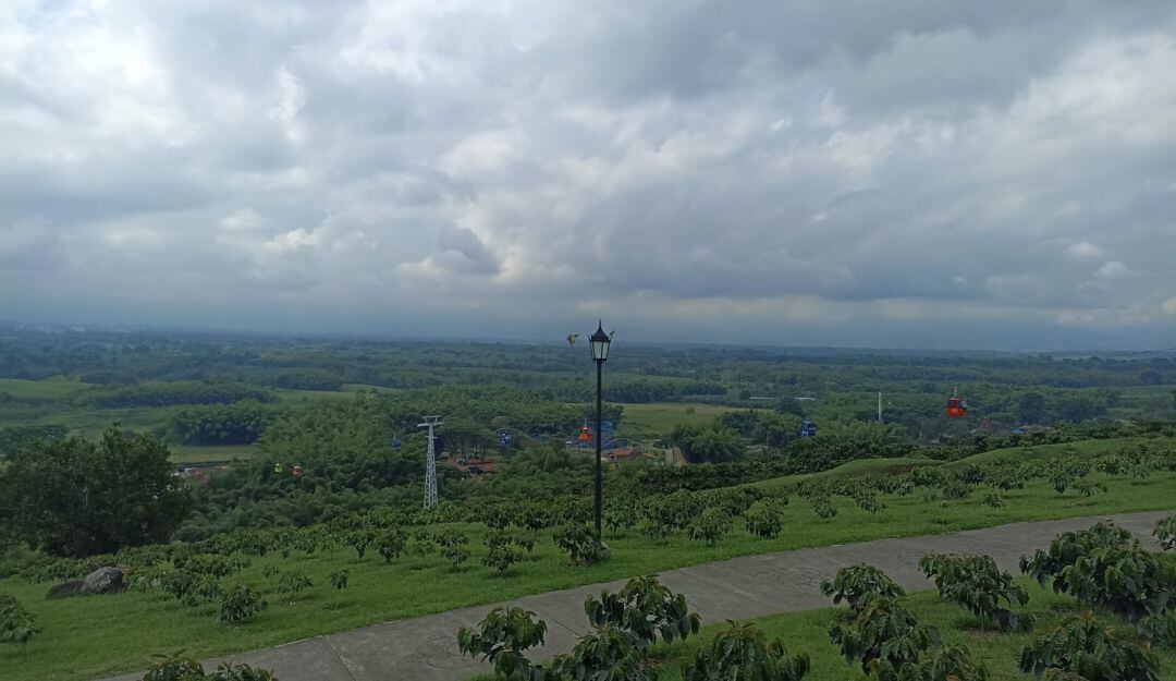 Hermoso paisaje del Quindío, desde el Parque del Café