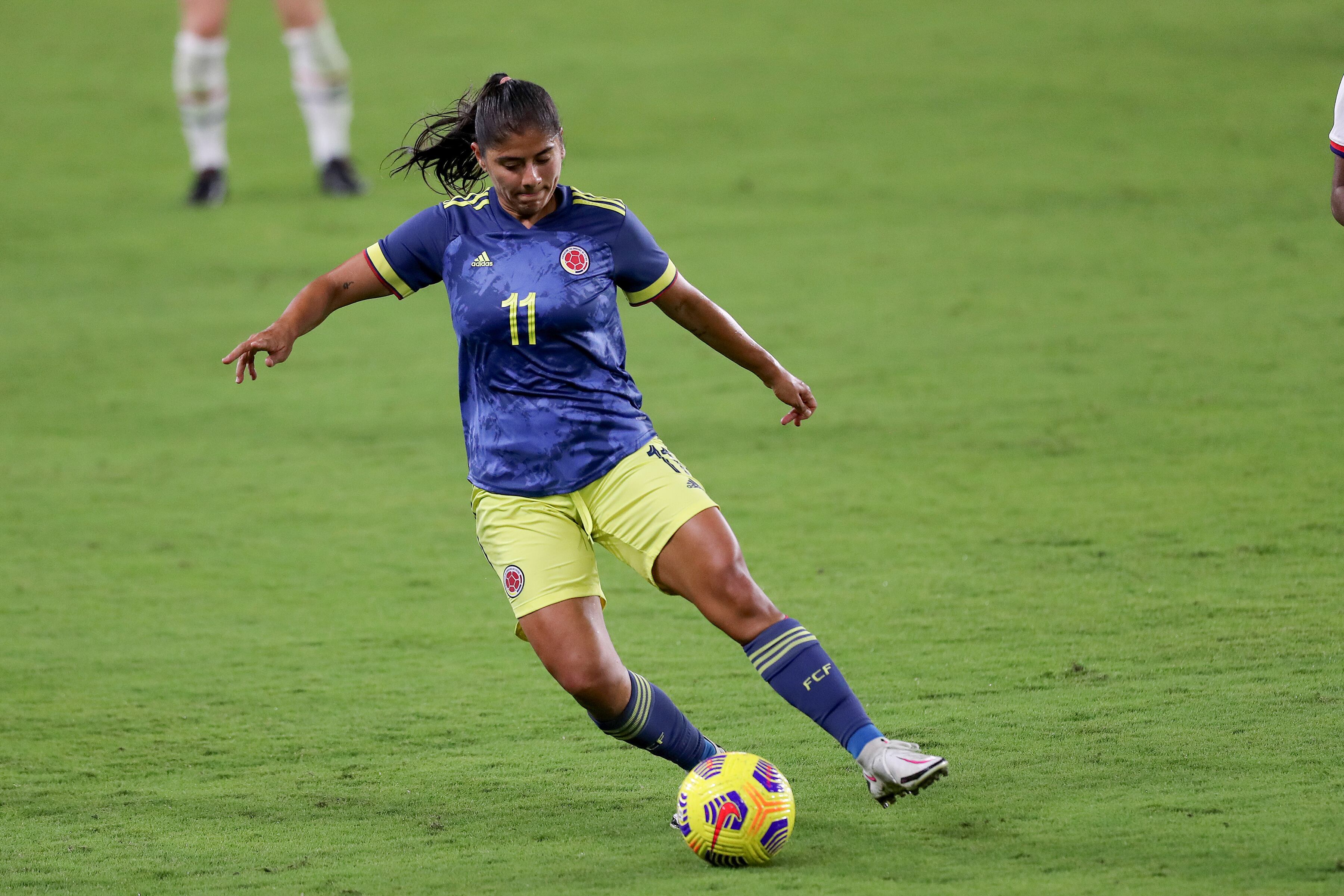 Catalina Usme, figura de la Selección Colombia femenina. (Photo by Alex Menendez/Getty Images)
