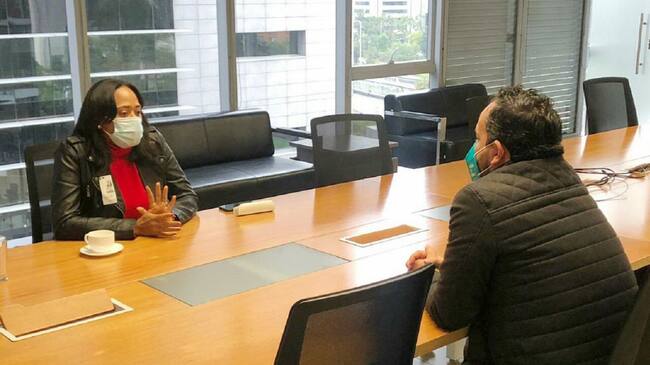 Sindry Camargo Martínez, se reunió en Bogotá con su homólogo Felipe Ramírez, gerente de Transmilenio S.A