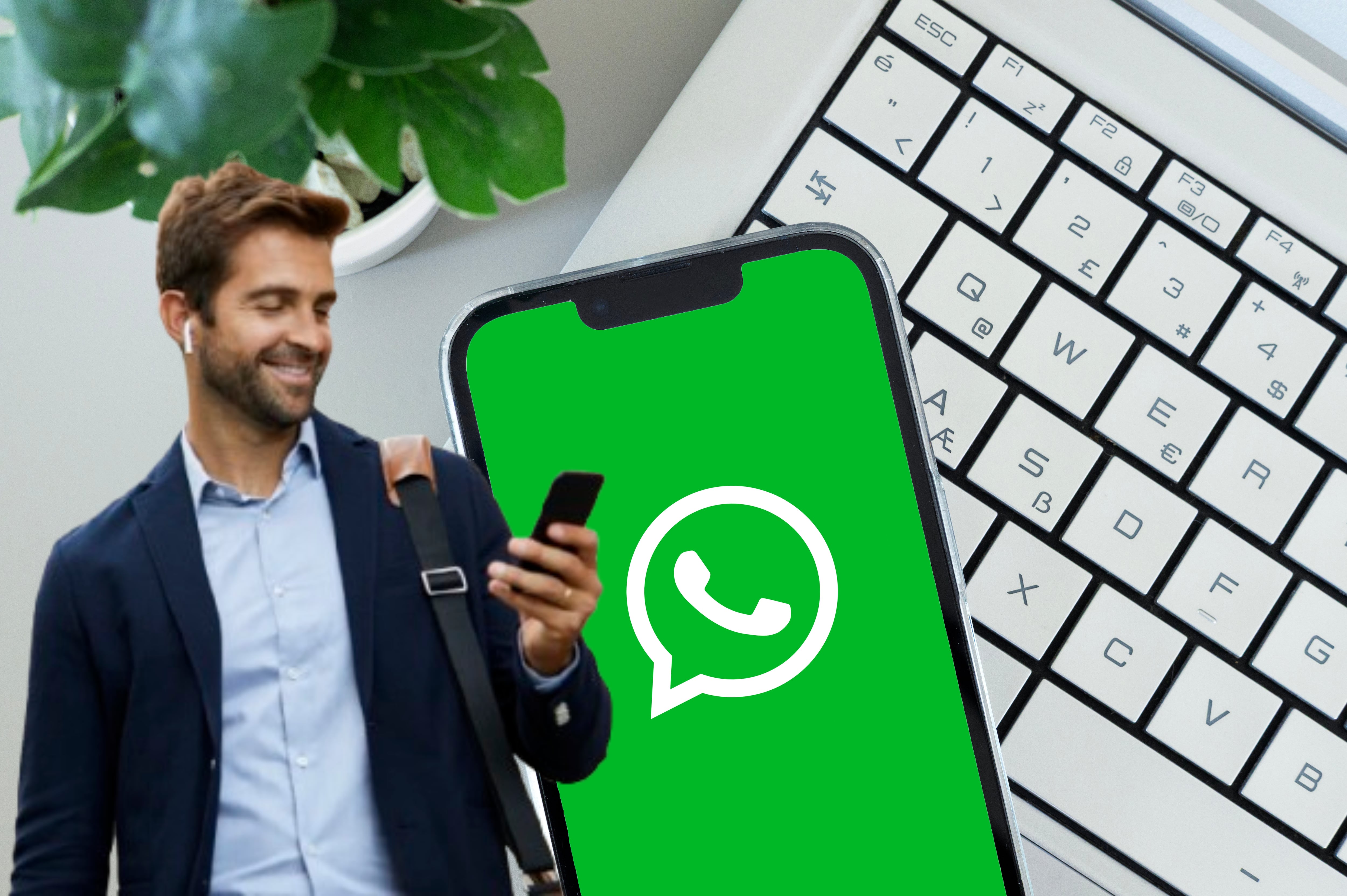 Imagen de referencia. Hombre con celular - Ilustración WhatsApp: Getty Images.