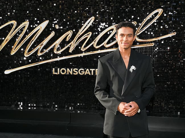 Jaafar Jackson at the "Michael" Los Angeles Premiere held at The Dolby Theatre on April 20, 2026 in Los Angeles, California. (Photo by Michael Buckner/Variety via Getty Images)