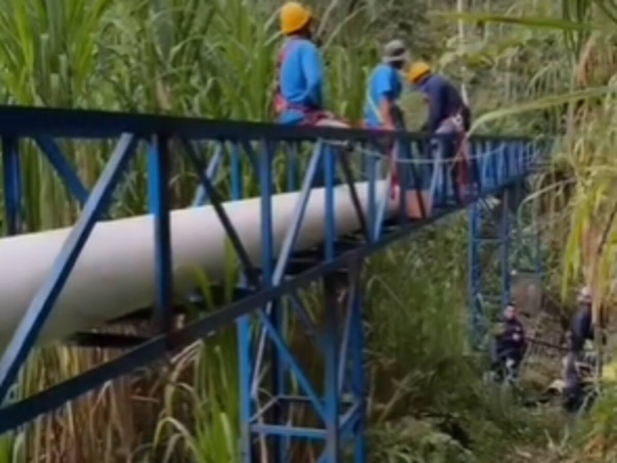 Avanzan trabajos para reparar daño que tiene sin agua a Montenegro en el Quindío