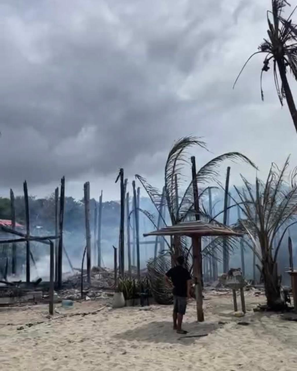 Incendio en Mendihuaca deja más de diez establecimientos afectados y ningún lesionado/ Cortesía