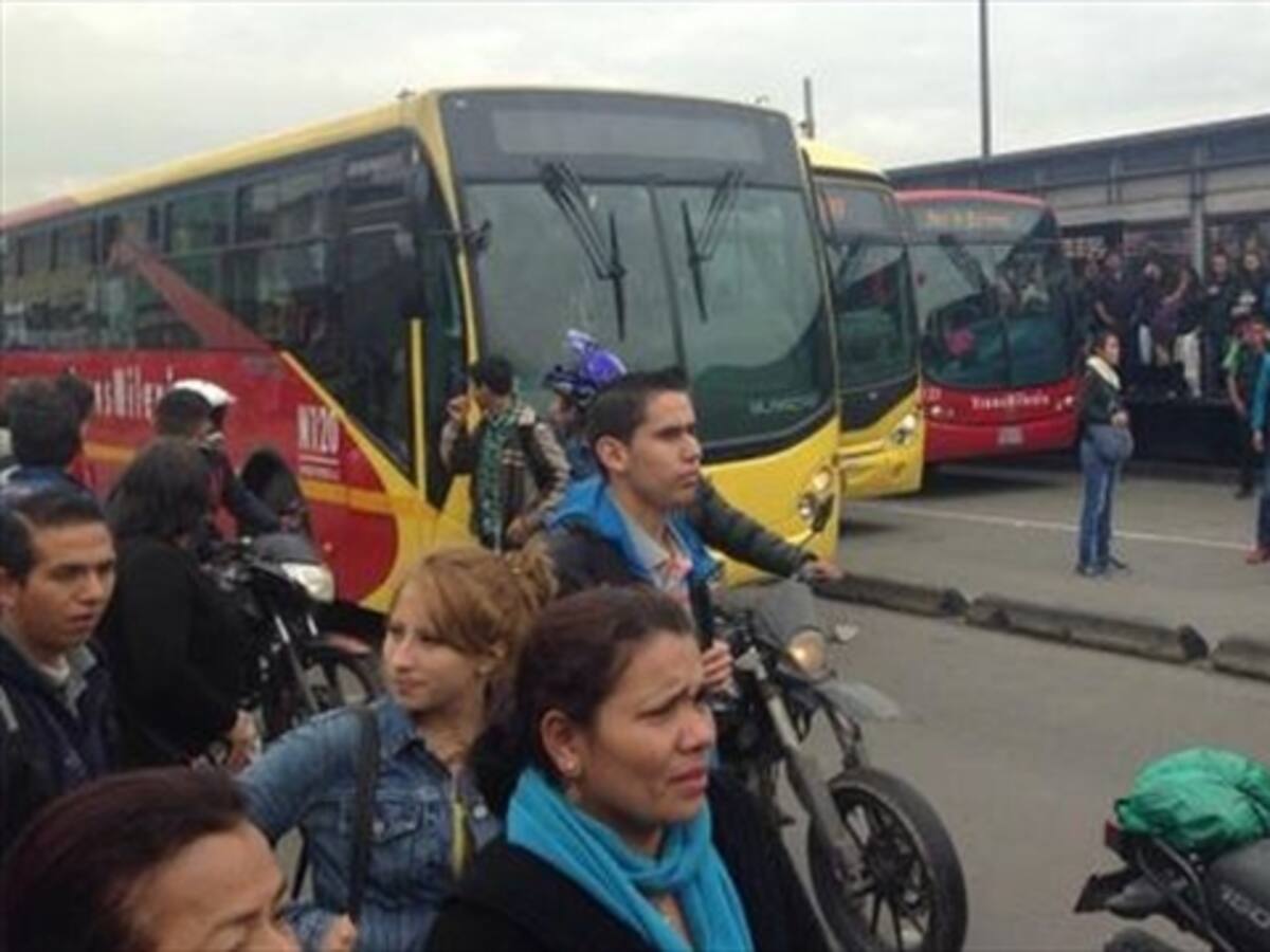 Usuarios de Transmilenio provocaron bloqueos en suroccidente de Bogotá