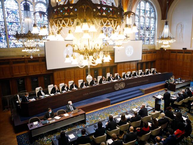 Sala de audiencias de la Corte Internacional de Justicia. 
(Foto:  Wiebe Kiestra/ Cortesía Corte Internacional de Justicia )