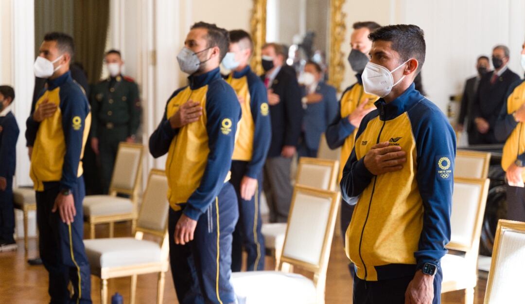 Delegación colombiana de los Juegos Olímpicos 2020 en la Casa de Nariño