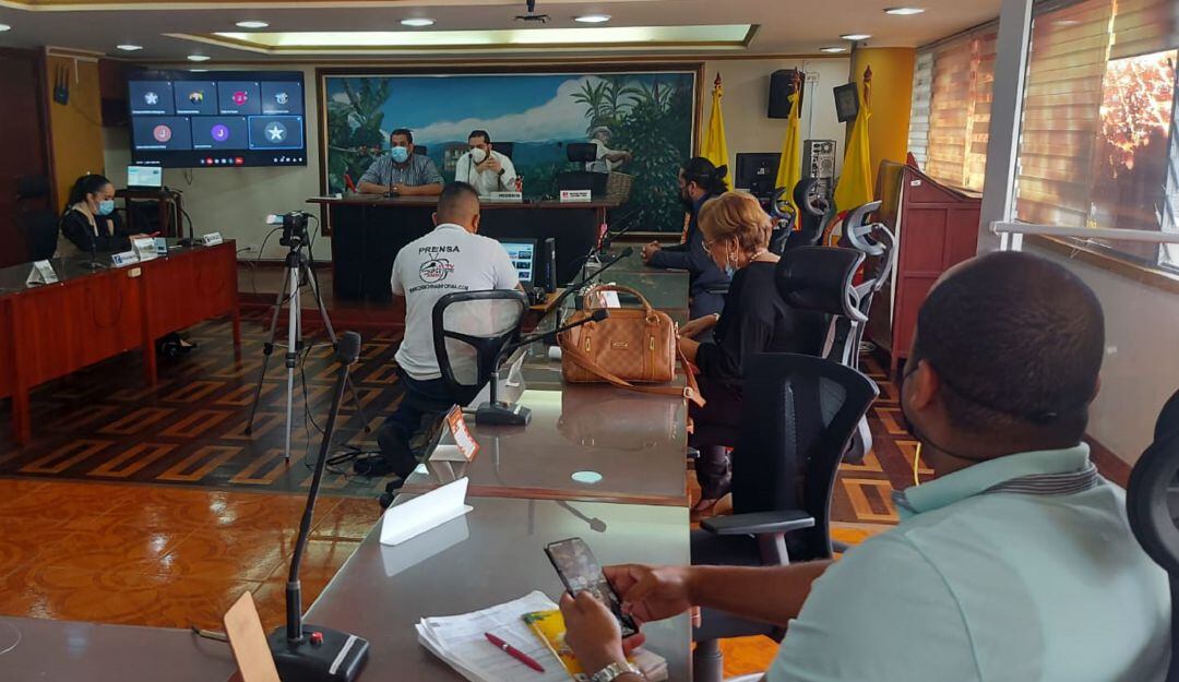 Socialización del funcionamiento de cámaras de vigilancia en Chinchiná