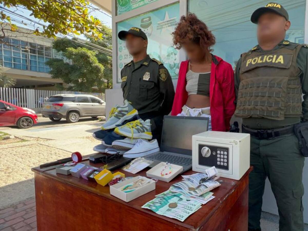 Supuesta habitante de calle capturada por millonario hurto en Cartagena