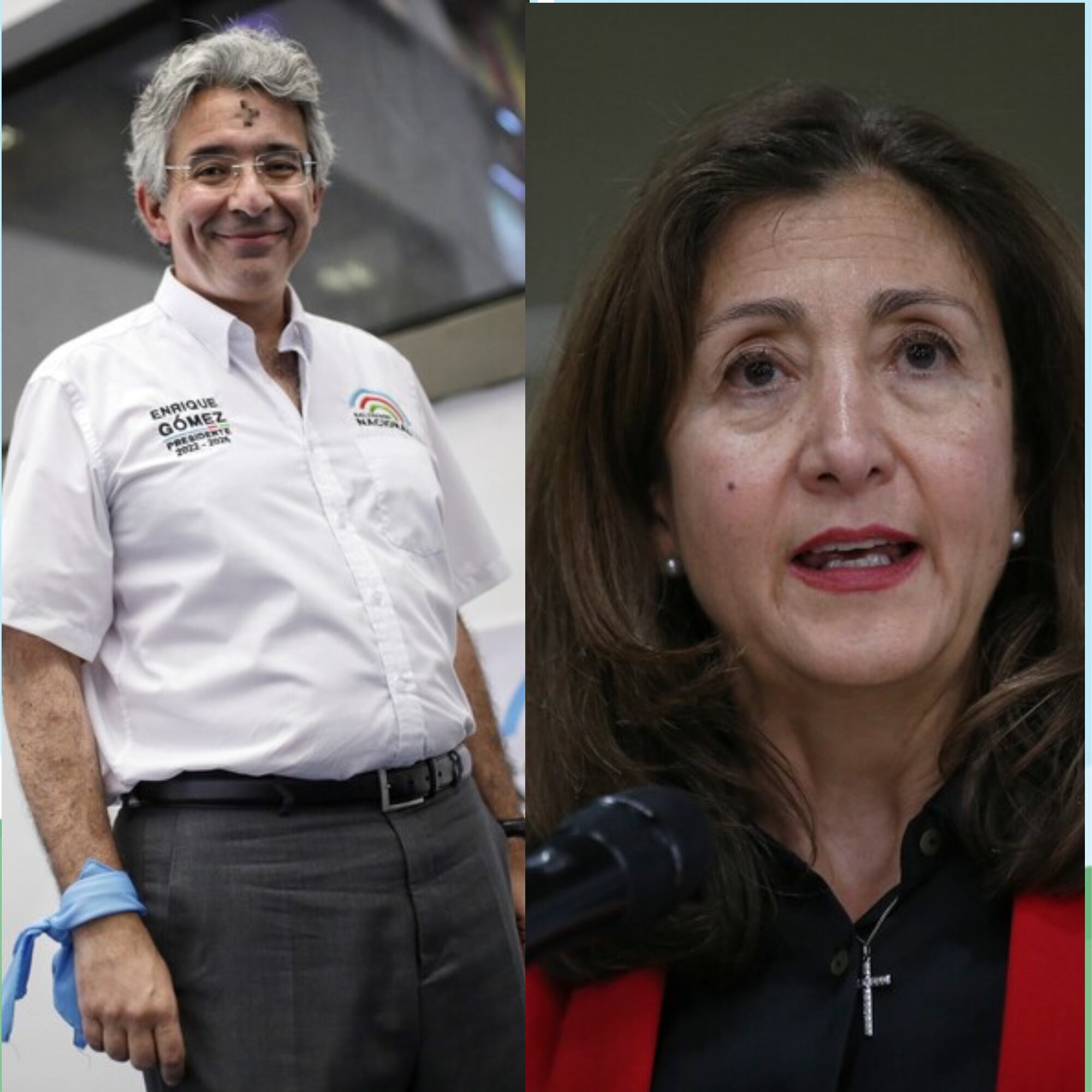 Ingrid Betancourt y Enrique Gómez no han recibido ni un peso del Estado para sus campañas. Foto: Colprensa.