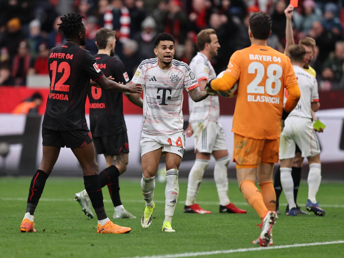 Gol de Luis Díaz y expulsión en caliente partido Bayer Leverkusen vs Bayern Múnich por la Bundesliga