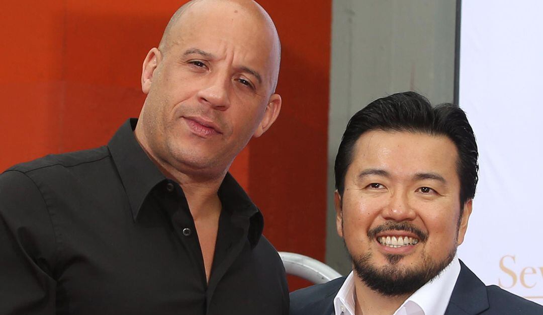 El director Justin Lin junto al actor Vin Diesel