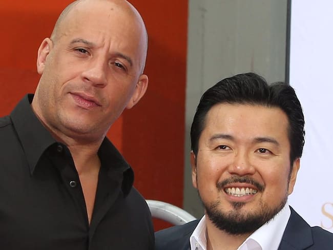 El director Justin Lin junto al actor Vin Diesel